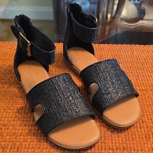 LC LAUREN CONRAD BRAND WOMEN'S SUMMER ANKLE STRAPS FLAT SANDALS SIZE 8